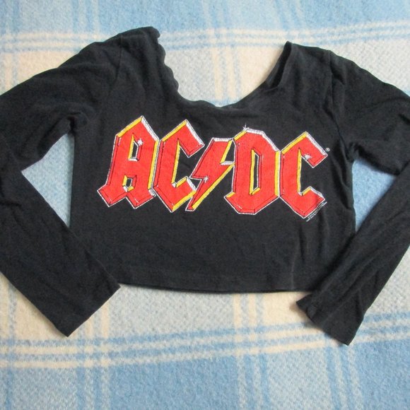 Forever 21 Tops Acdc Crop Top Size Medium Poshmark